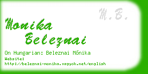 monika beleznai business card